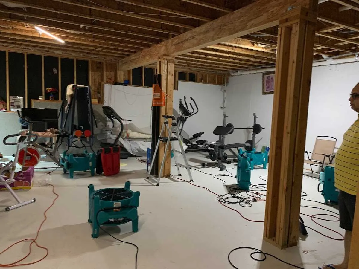 Basement drying equipment setup for Odor Removal & Deodorization in Skowhegan